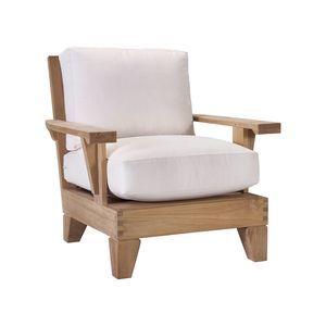 Saranac Outdoor Teak Lounge Chair (Made to order fabrics)