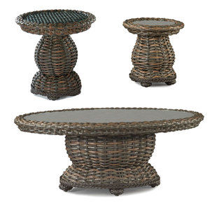 South Hampton Outdoor Living Room Tables (Glass Top)