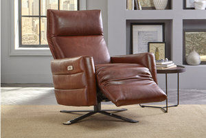 Istante B958 Top Grain Leather Power Swivel Reclining Chair (Made to order leathers)