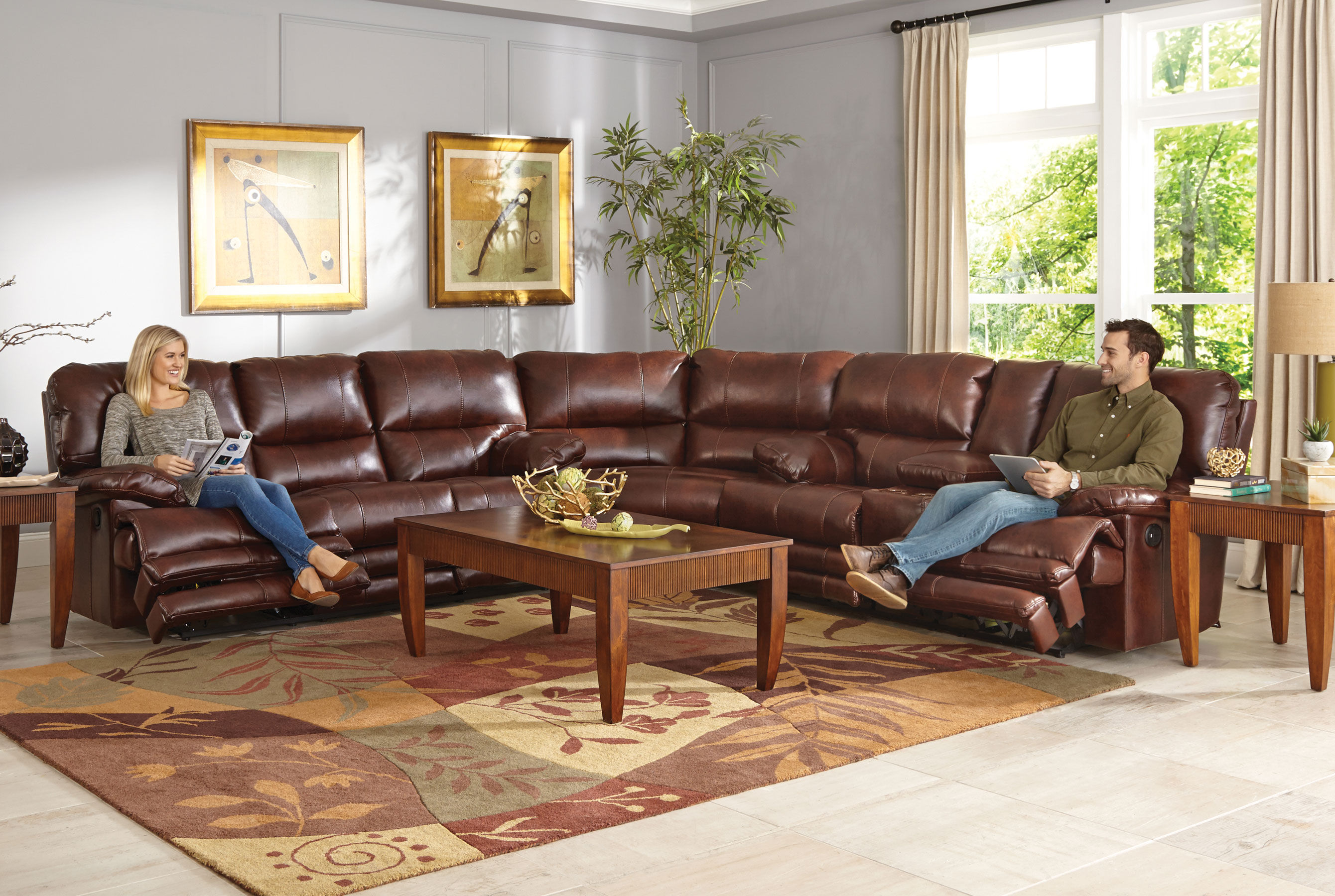 3 piece deals sectional with recliners