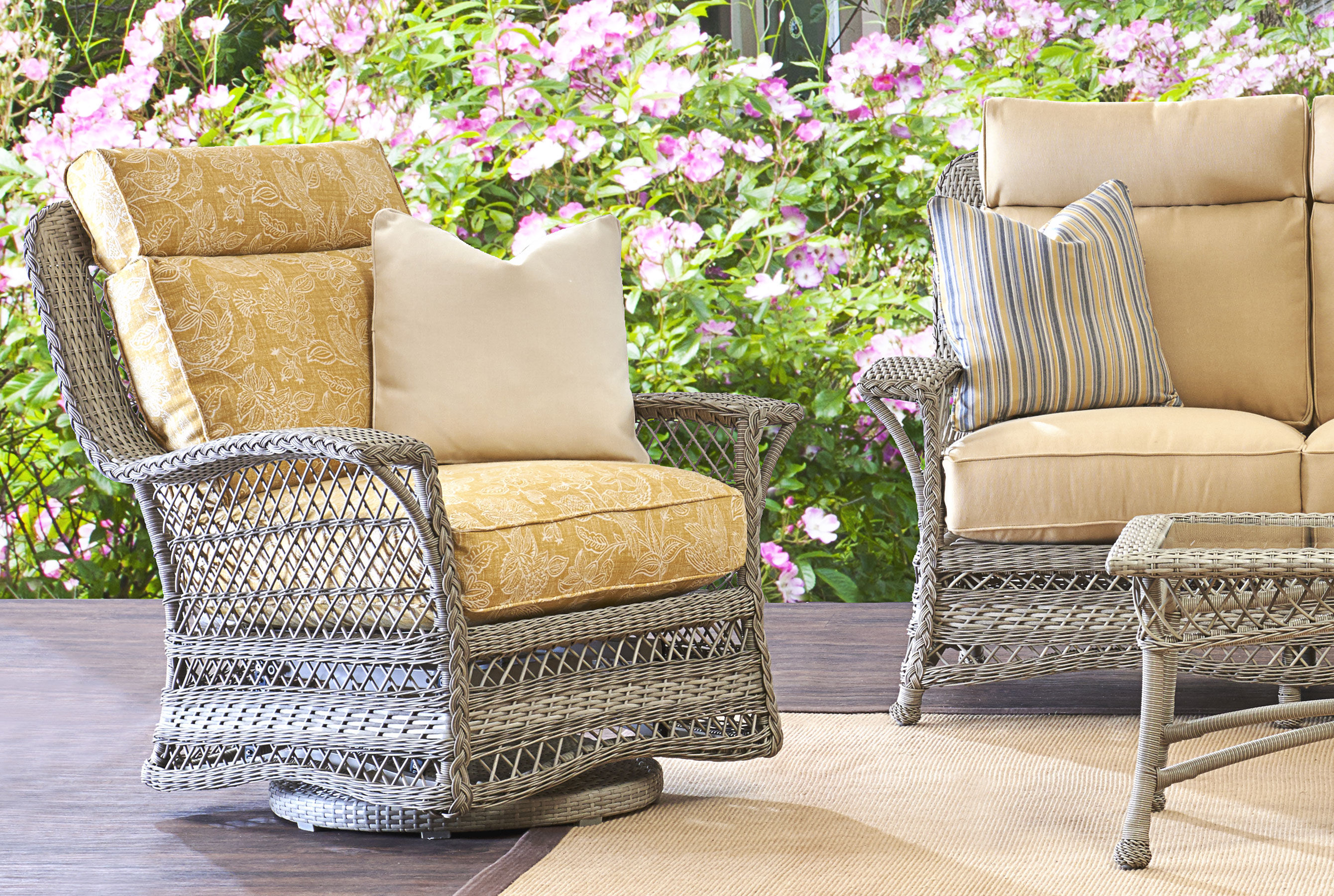 willough outdoor swivel glider