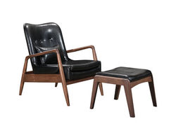 Bully Lounge Chair &amp; Ottoman Black