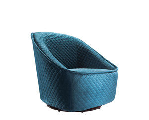 Pug Swivel Chair Quilted Aquamarine