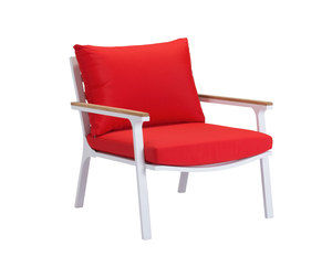 Maya Beach Arm Chair Red, Natural &amp; Wht