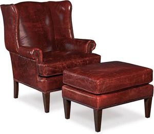 Blakeley Leather Club Chair (Burgandy)