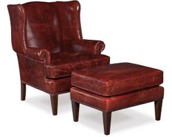  Blakeley Leather Club Chair (Burgandy)