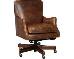 Barker Executive Leather Home Office Swivel Tilt Chair