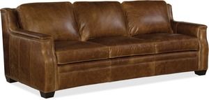 Yates Leather Stationary Sofa