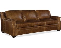 Yates Leather Stationary Sofa