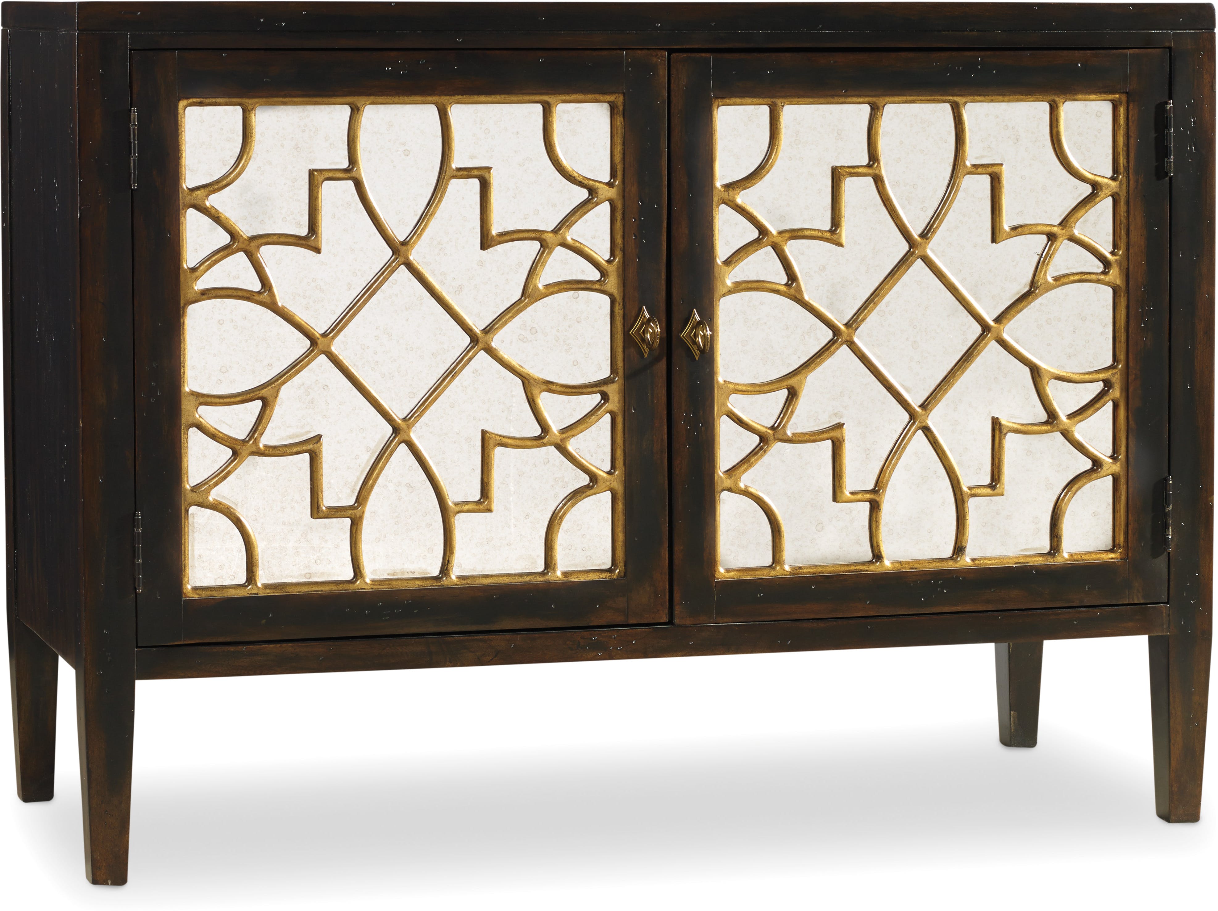 Sanctuary Two Door Mirrored Console- Ebony | Sofas and