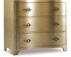 Sanctuary Three-Drawer Shaped Front Gold Chest