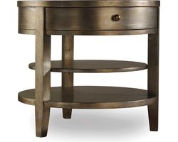 Sanctuary One-Drawer Round Lamp Table - Visage