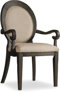 Corsica Dark Oval Back Arm Chair - 2 per carton/price ea