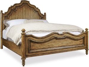 Auberose Queen Panel Bed in Brown