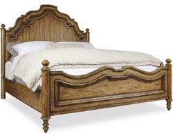 Auberose Queen Panel Bed in Brown