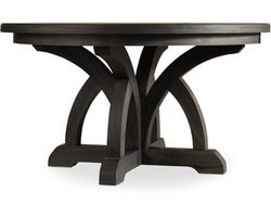 Corsica Dark 54&quot; Round Dining Table w/1-18in Leaf