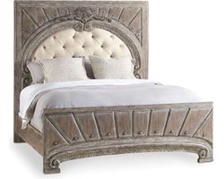 True Vintage King Upholstered Panel Bed