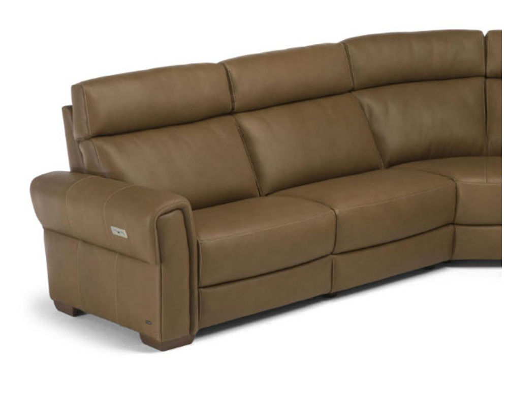 Soave C119 Top Grain Leather Power Headrest Power Reclining Sofa (Made