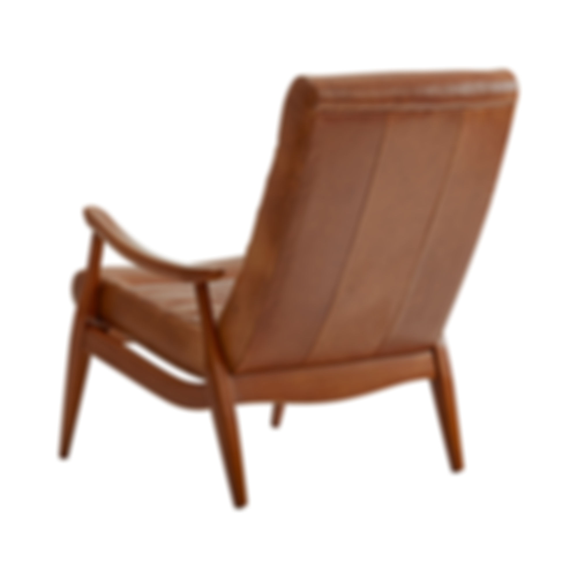 Hans Mid Century Modern Leather Chair, Klaussner Leather Chair