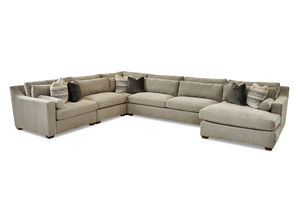 Roan Stationary Sectional with Down Cushions (Made to order fabrics)
