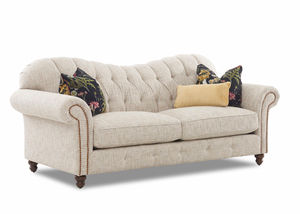 Shelby Stationary Nailhead Sofa with Down Cushions ( 92&quot;) Made to order fabrics