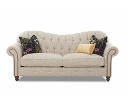 Shelby Stationary Nailhead Sofa with Down Cushions ( 92&quot;) Includes Arm and Kidney Pillows
