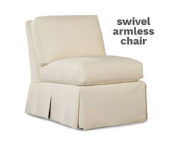 Harrison Slipcover Armless Swivel Chair
