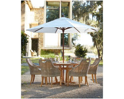 Edgewood 62" Six Piece Round Dining Room (Teak)