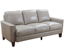 Chino 82&quot; All Leather Sofa in Sand
