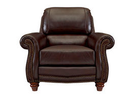 James All Leather Chair and Ottoman
