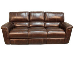 Hitchcock Leather Power Reclining Sofa in Cigar