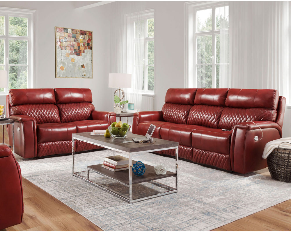 High Rise Couch High Rise Double Reclining Sofa w/ Massage + Heat + Lumbar + Free Power ...