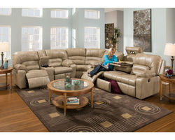 Dakota 596 Reclining Sectional - Java or Putty Bonded Leather