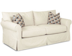 Jenny Slipcover Sofa with Down Cushions (84&quot;) Made to order fabrics