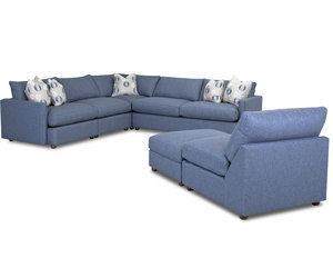 Leisure Sectional with Down Cushions (Made to order fabrics)