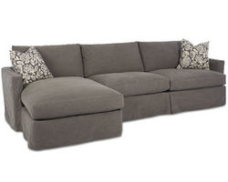 Leisure Slipcover Sectional with Down Cushions (Includes Pillows)