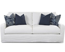 Pandora Slipcover Sofa with Down Cushions (88&quot;) Made to order fabrics