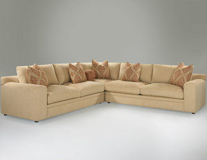 Casa Mesa Stationary Sectional with Down Cushions (Made to order fabrics)