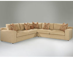 Casa Mesa Stationary Sectional with Down Cushions (Includes Pillows)