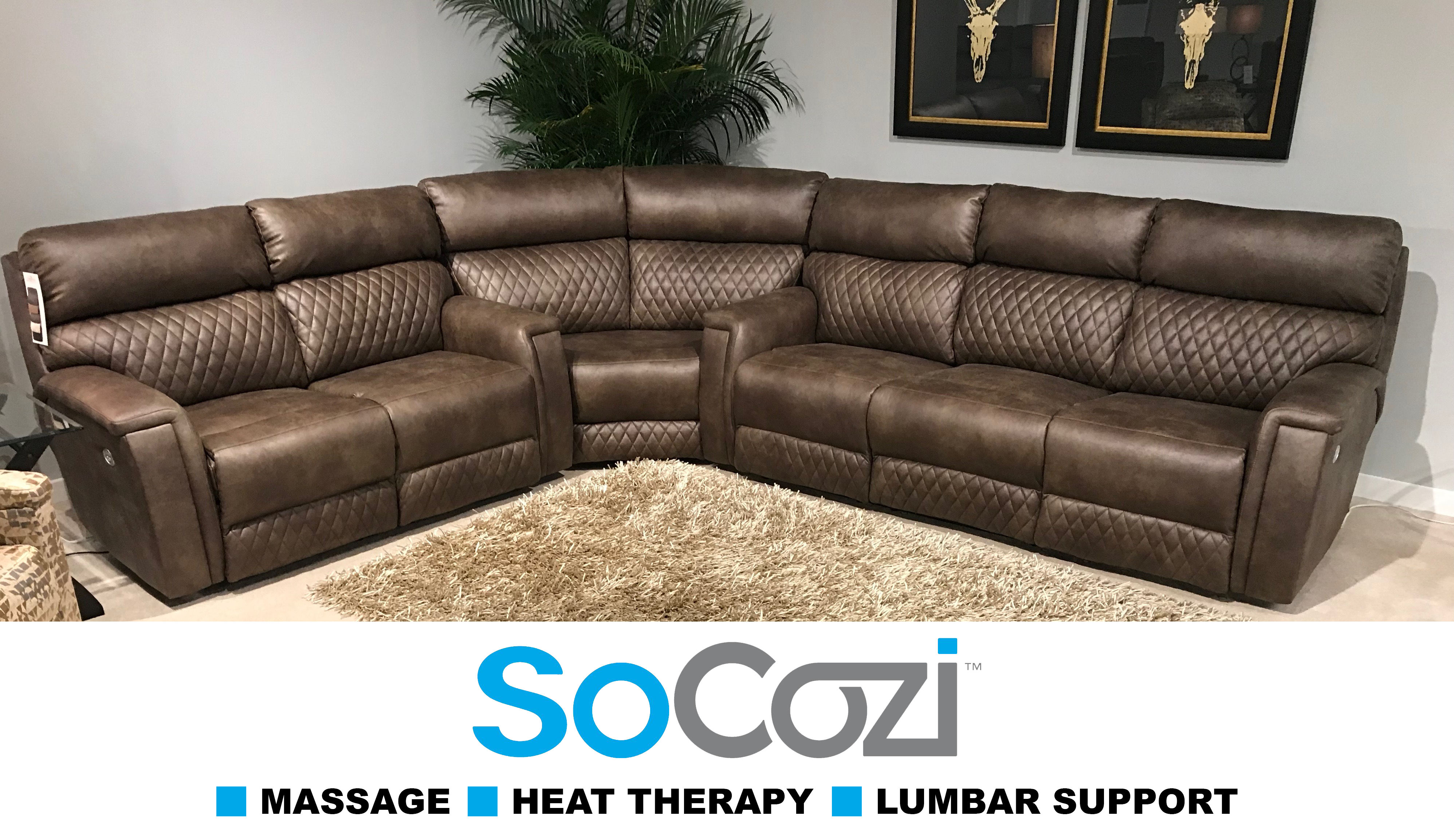 heated reclining sectional