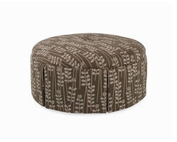 Norwood 36&quot; Oval Ottoman with Kick Pleat (Made to Order Fabrics)