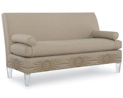 Marguerite 72&quot; Sofa with Starburst Pattern and Acrylic Legs (Made to Order Fabrics)