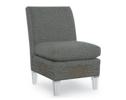 Marguerite Armless Chair w/ Starburst Pattern &amp; Acrylic Legs (Made to Order Fabrics)