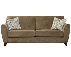 Alyssa 86" Sofa (Includes Pillows) - Latte Fabric