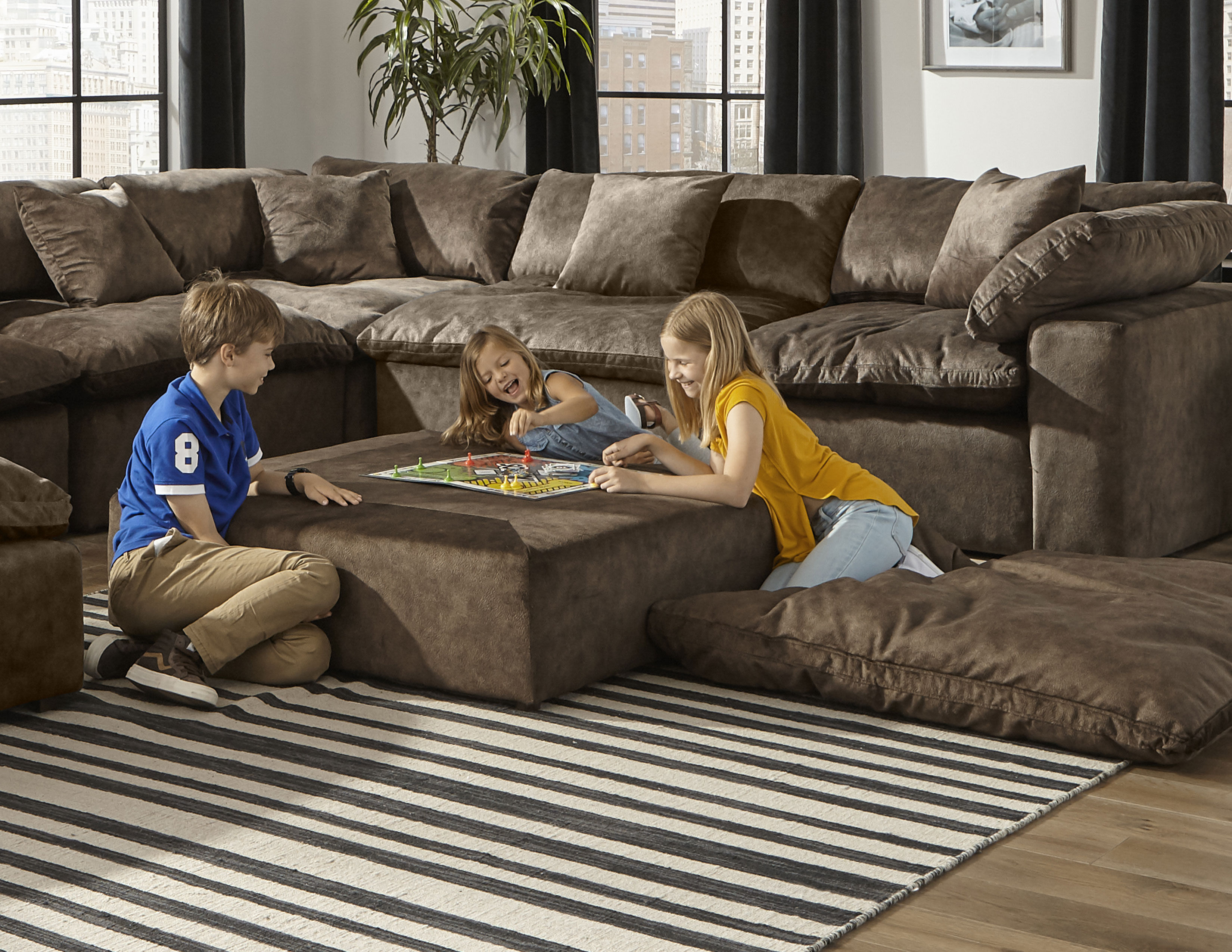 Plush modular deals sectional set