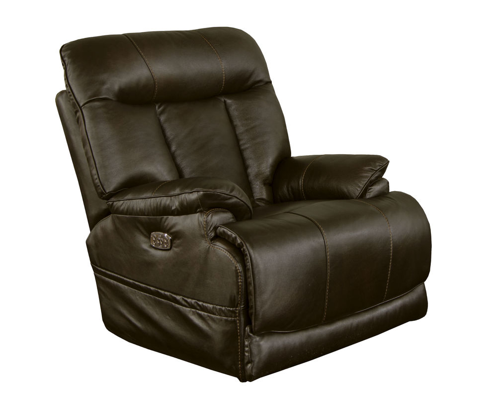 Naples Leather Power Headrest Power Lay Flat Recliner w/Extended Ottoman  (Choice of Colors) | Sofas and Sectionals, image size:1000x800