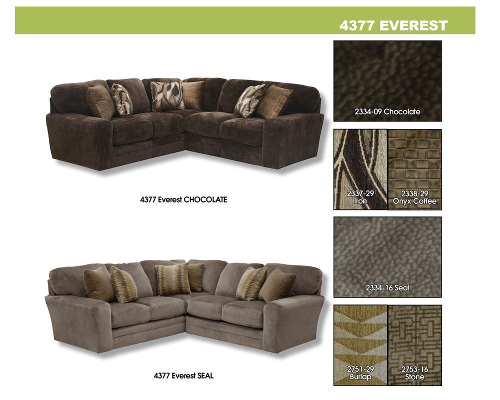 Everest 4377 Stationary Sectional (Choice of Colors) | Sofas and