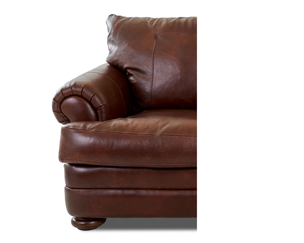 Montezuma Leather Sofa with Down Blend Cushions (92