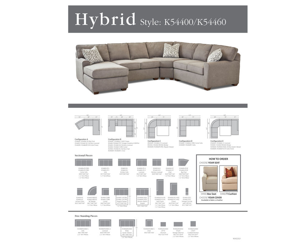 Hybrid Box Cushion Stationary Sectional - Thumbnail 3