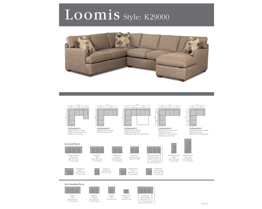 Loomis Stationary Sectional